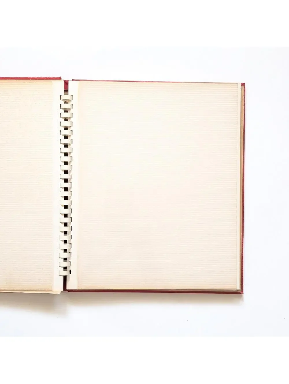 Red Vintage Magnetic Photo Album with Gold Foil Accent